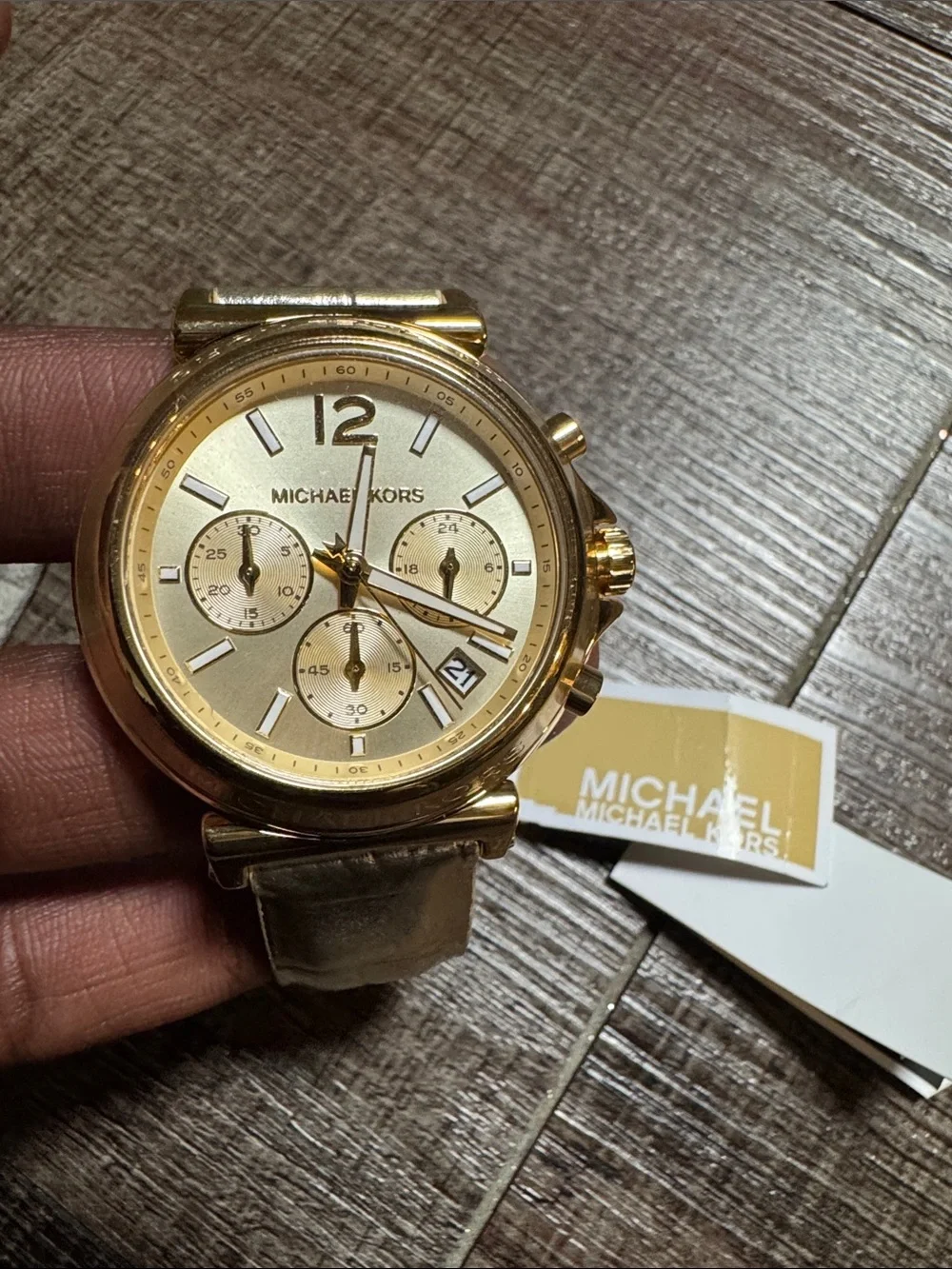 Michael Kors Gold Tone Chronograph Watch NWT
